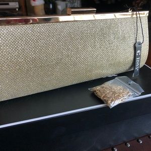 Metallic gold clutch /shoulder evening bag